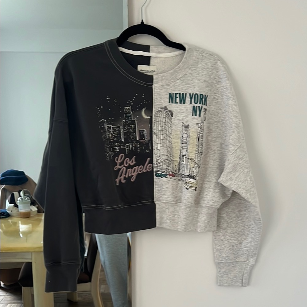 Two-Tone Los Angeles and New York Sweater